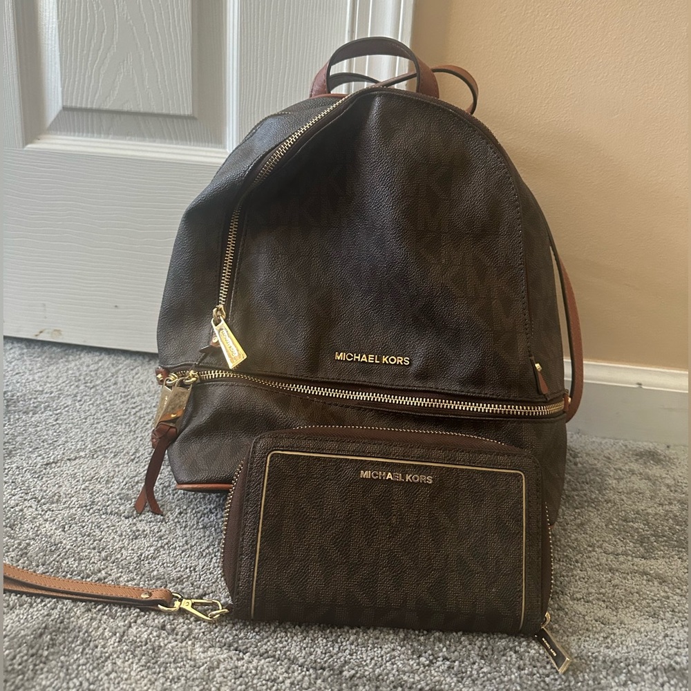 Michael Kors Backpack and Wallet